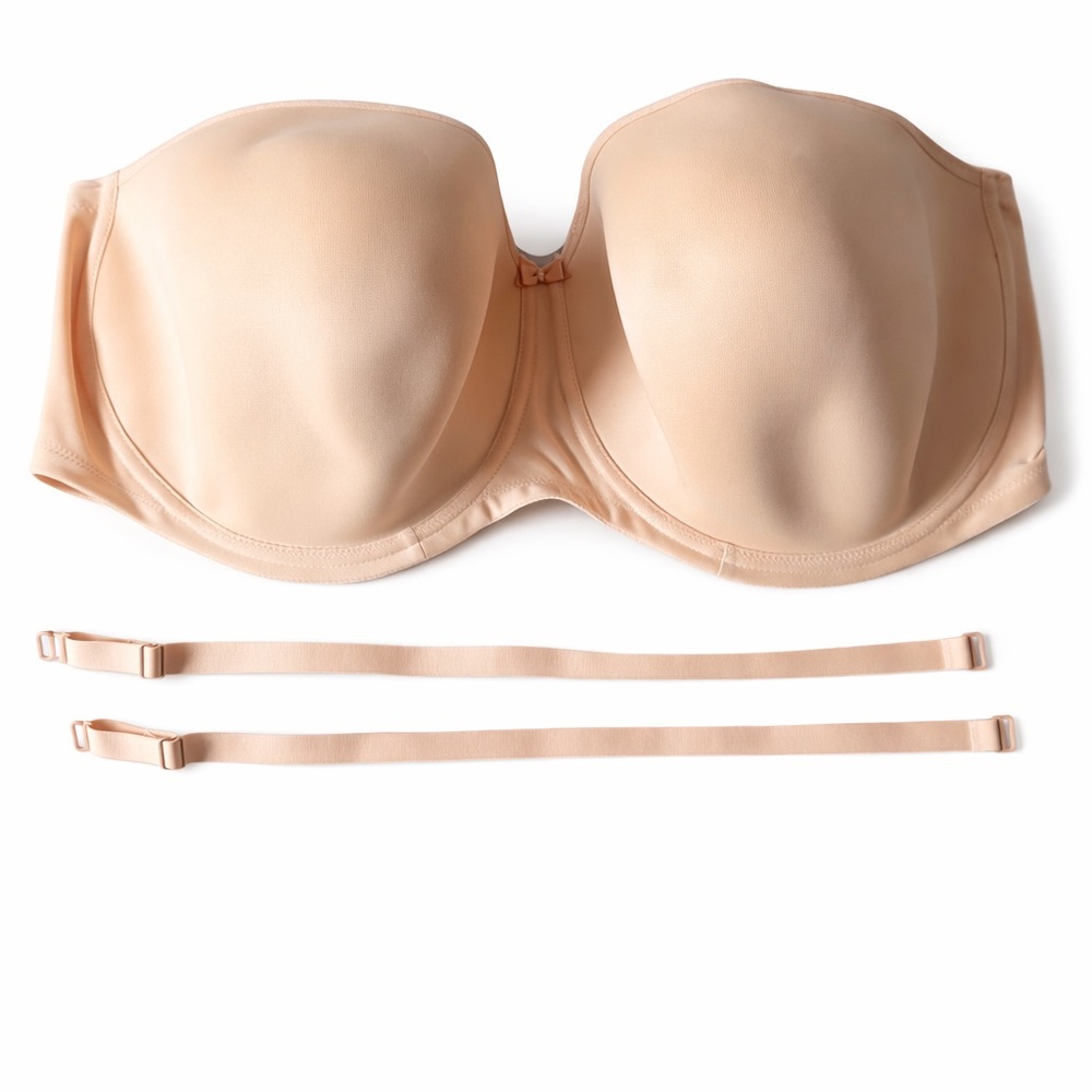 New Elomi Strapless Nude Smooth T-Shirt Bra - Convertible Support